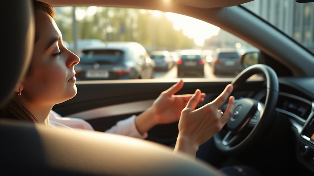 relax muscles during traffic