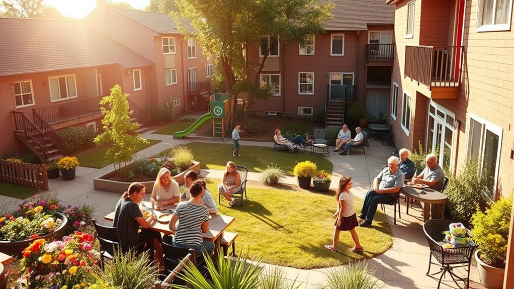shared spaces and private amenities