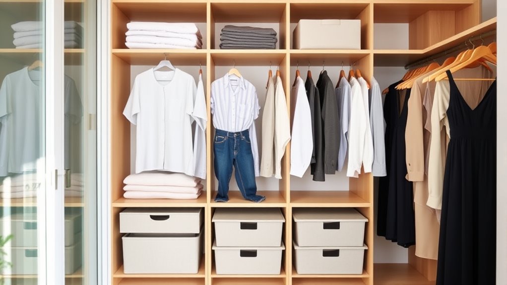 smart minimal closet organization