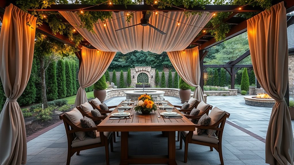 year round alfresco dining layouts