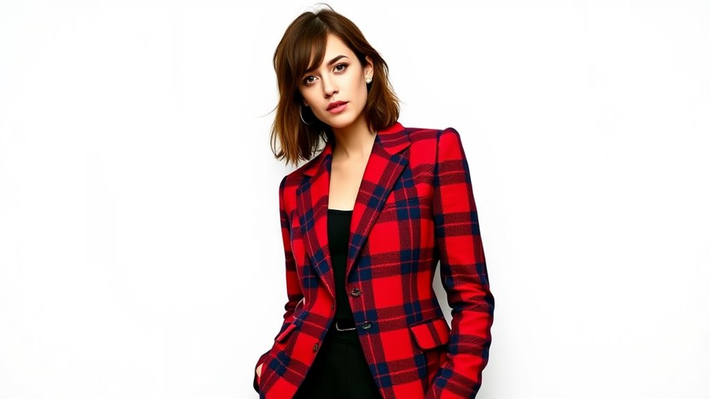 aubrey plaza s plaid style