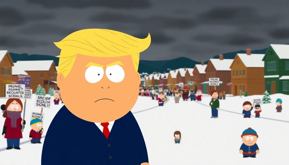 south park mocks trump