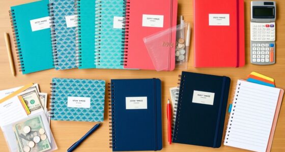budgeting notebooks with envelopes