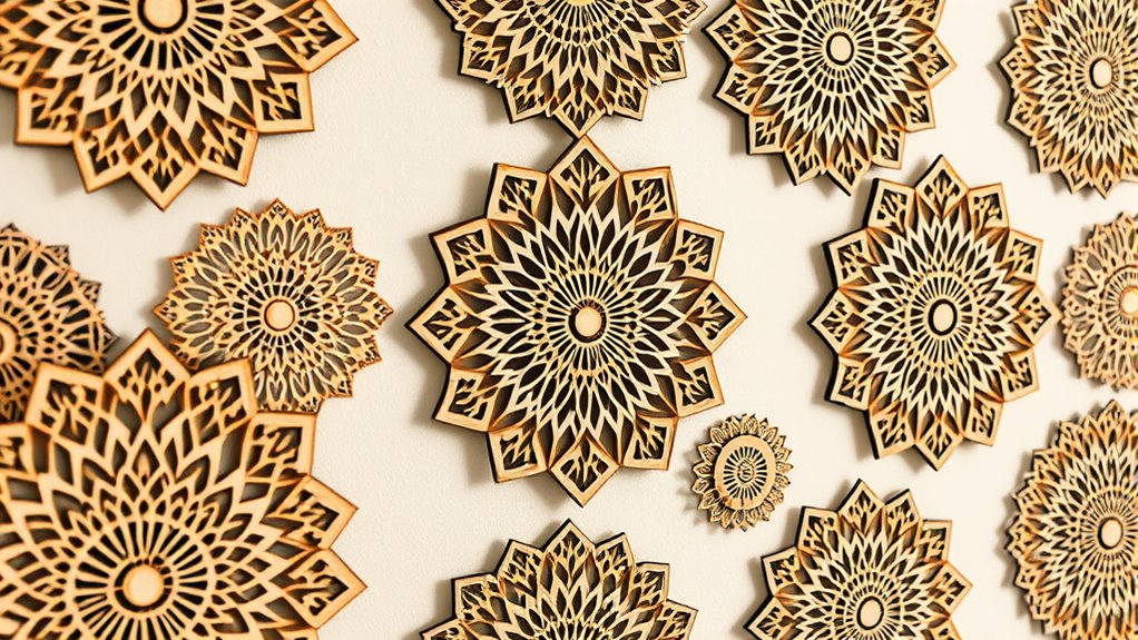 decorative wooden mandala art