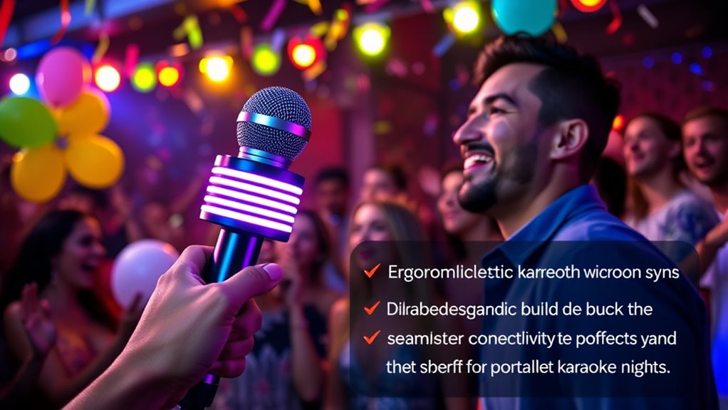 party ready karaoke microphone features