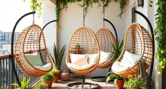 stylish balcony egg chairs