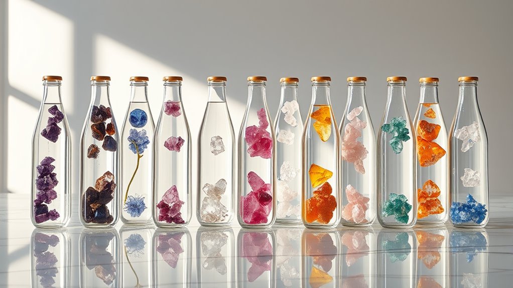 stylish crystal water bottles