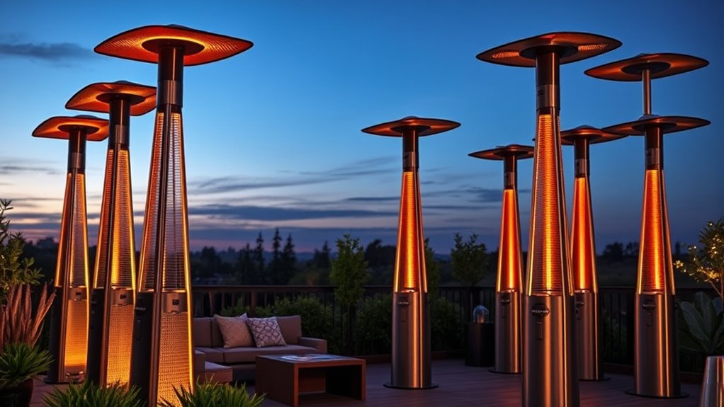 top outdoor heater towers