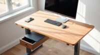 clutter free adjustable desks