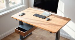 clutter free adjustable desks
