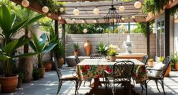 create outdoor dining space