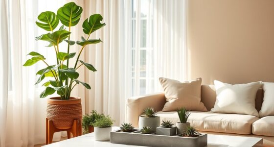 decorate with indoor plants