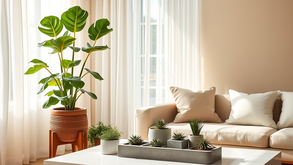 decorate with indoor plants
