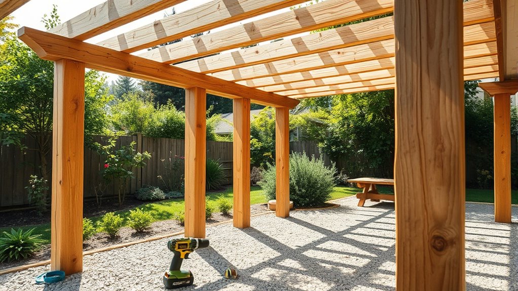 diy pergola lighting furniture