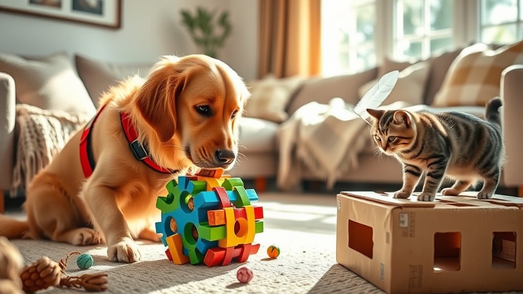 engage pets with mental activities