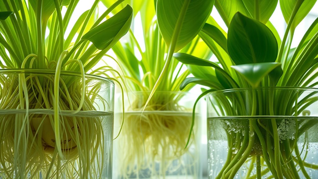 growing plants in water