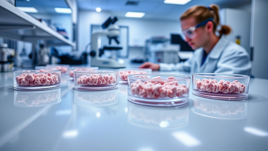 lab grown and plant based meat