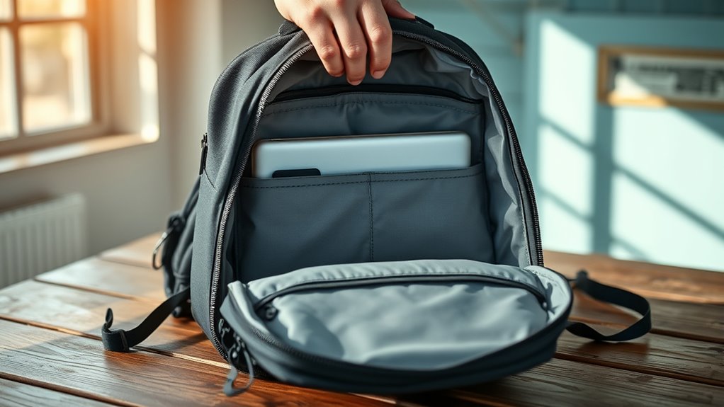 laptop compartment travel backpack