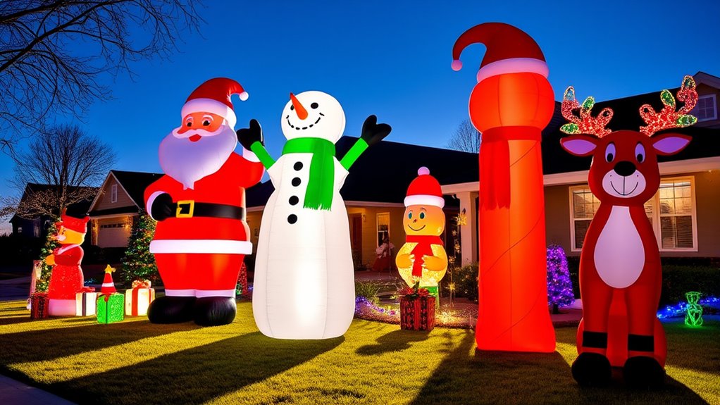 large festive yard inflatables