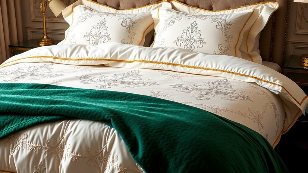 luxurious king bed bedding