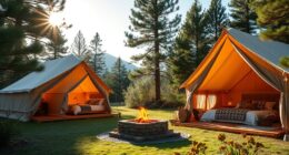 luxury camping gear selection
