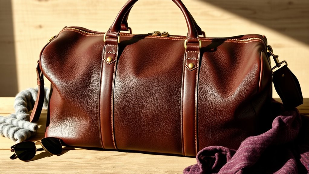 luxury leather travel bags