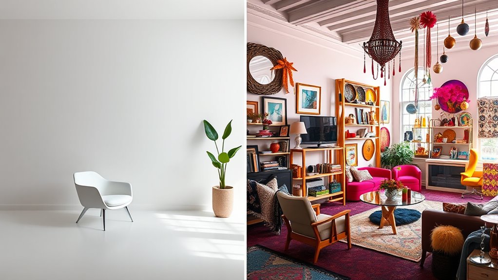 minimal clutter vibrant personality