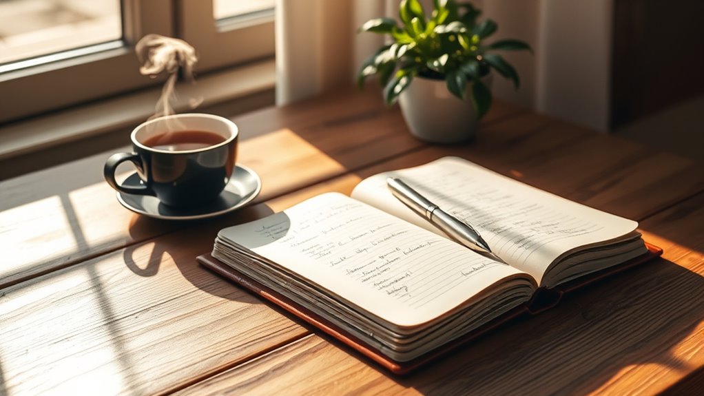 morning journaling fosters mindful intentions