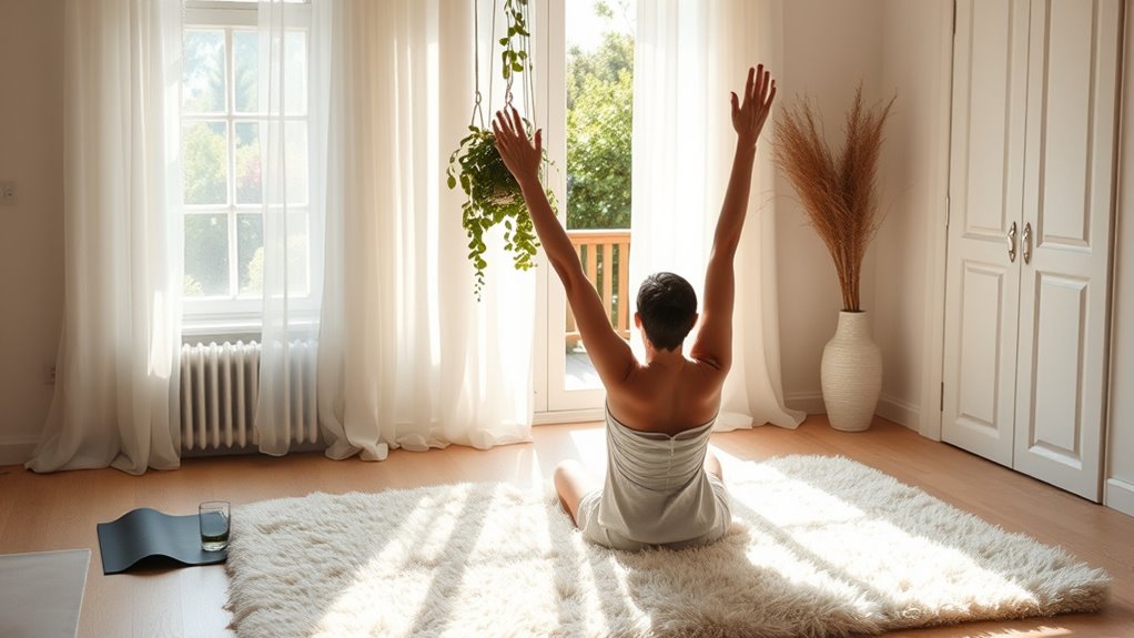 morning stretch promotes mindfulness