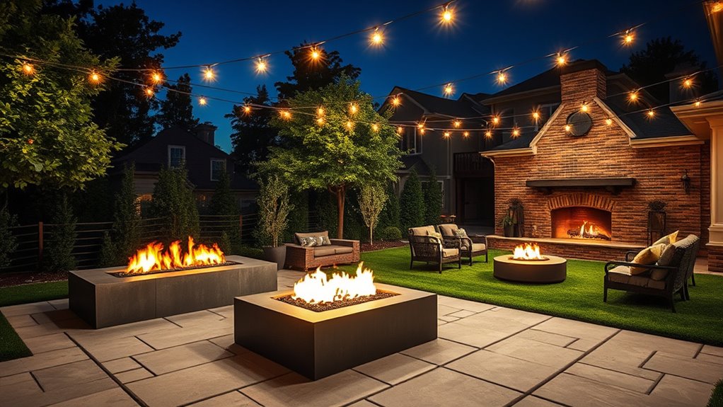 safe comfortable outdoor fire