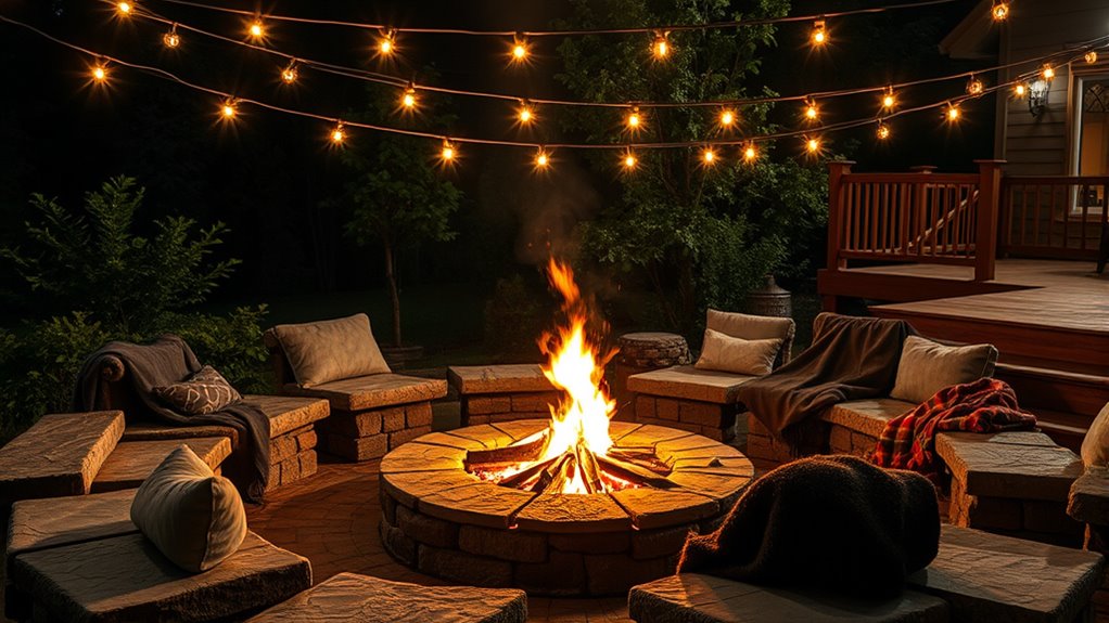 safe cozy outdoor fire setup