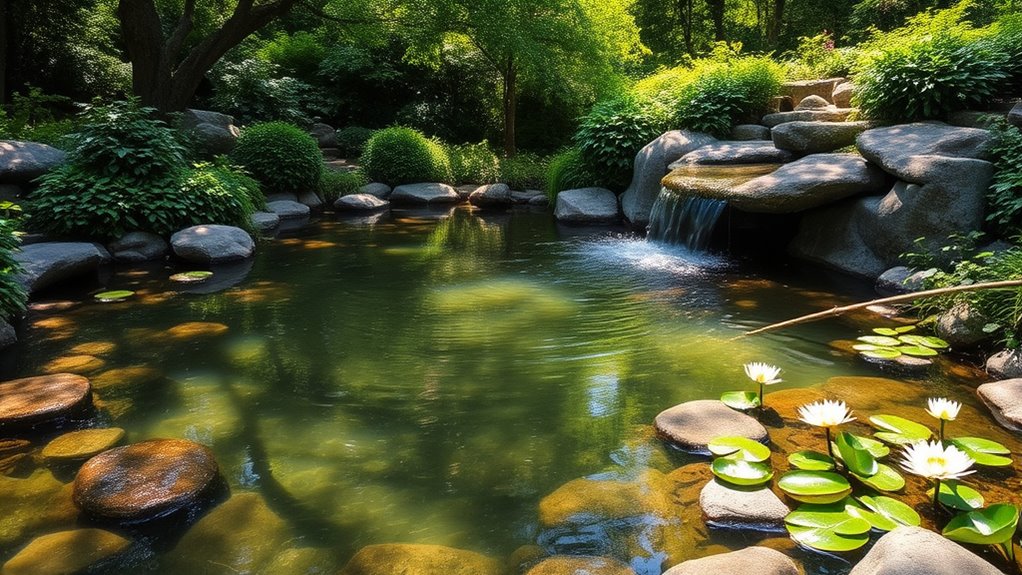 serene water garden oasis