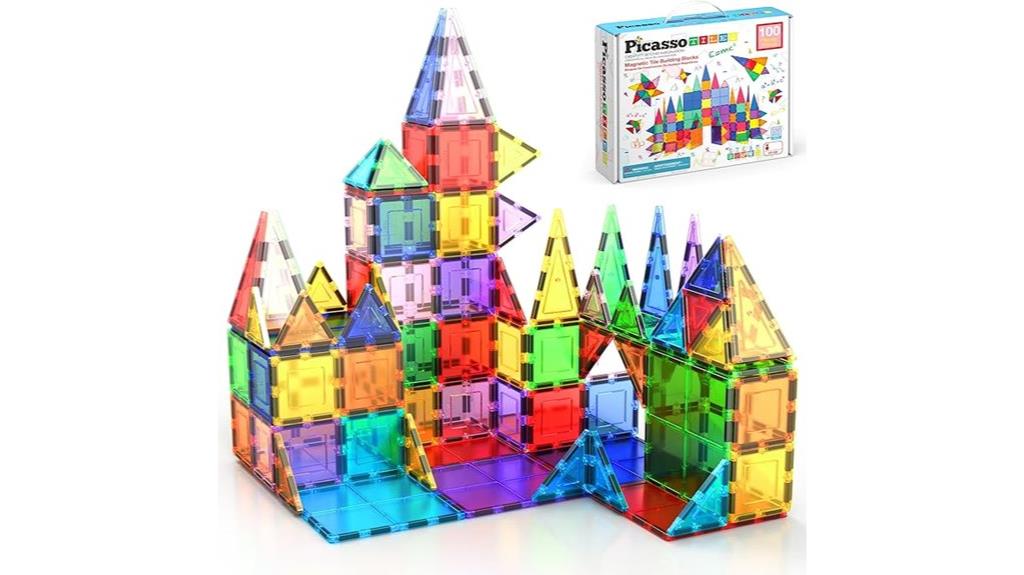 100 piece magnet tile set