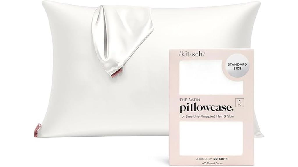 silk satin pillowcase with zipper