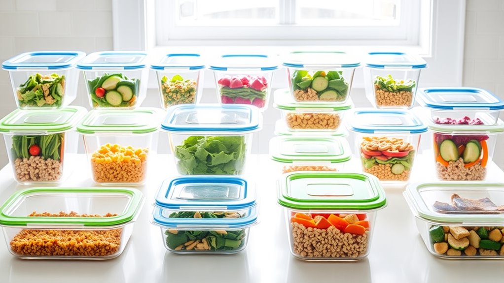 top glass meal storage