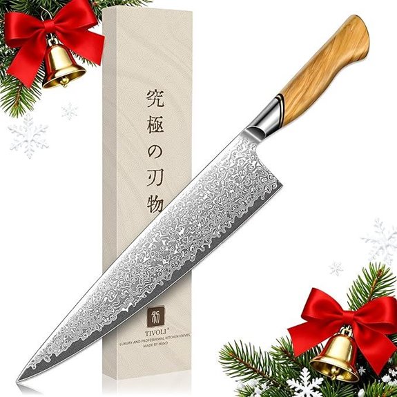 TIVOLI 10-Inch Damascus Gyuto Chef Knife