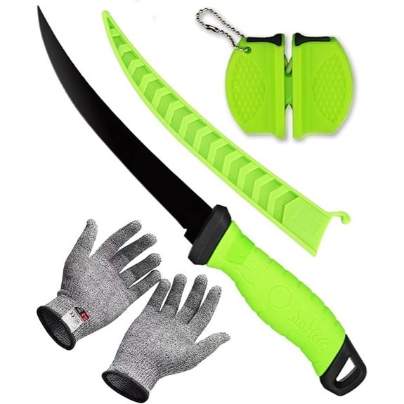 7-Inch Fish Fillet Knife with Sharpener and Gloves