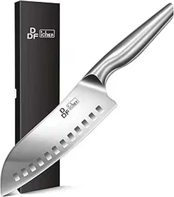 DDF Santoku Kitchen Knife 7-Inch Stainless Steel