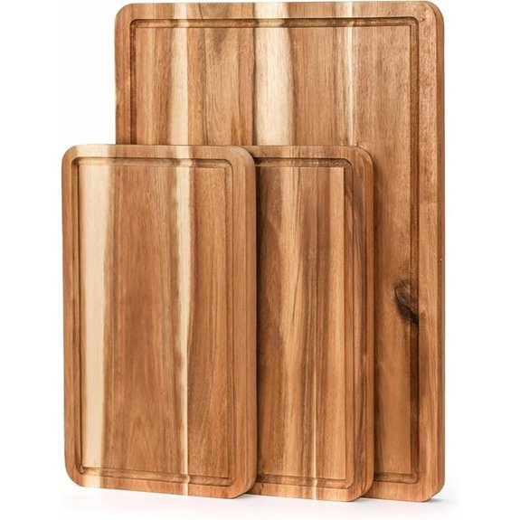 acacia wood cutting set