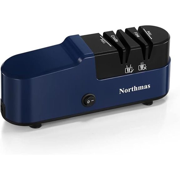 Electric Knife Sharpener 2-Stage Universal Voltage Blue