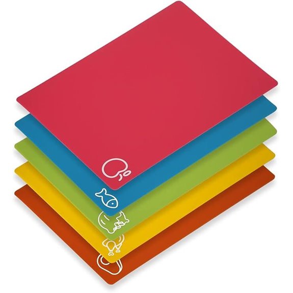 5-Piece Flexible BPA-Free Kitchen Cutting Boards