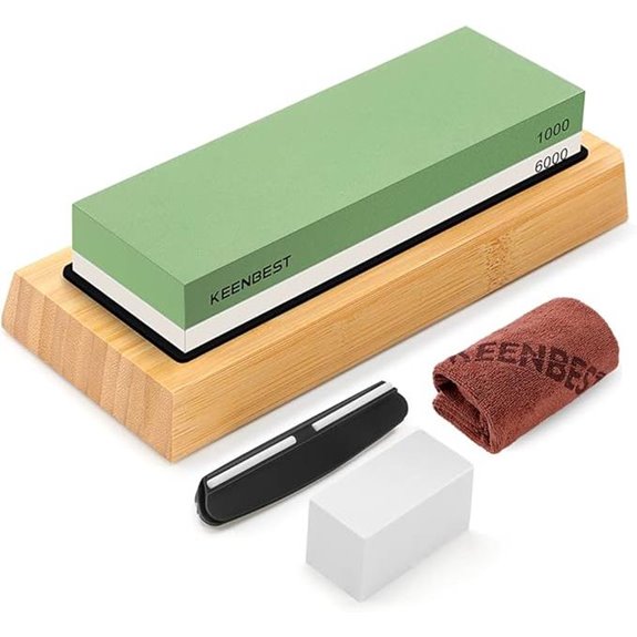 Whetstone Knife Sharpening Stone Set with Guide