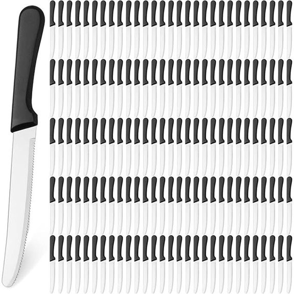 large black stainless steel knives