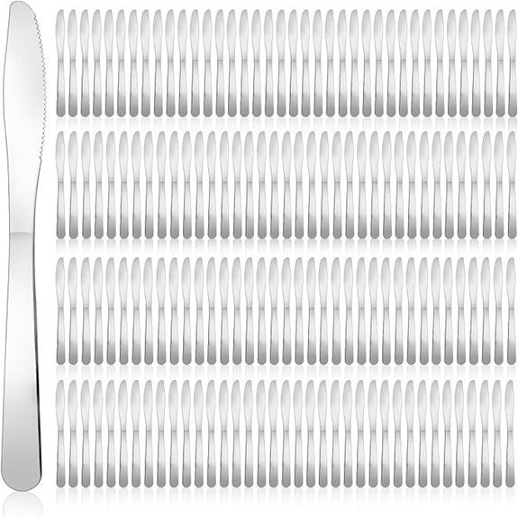 large stainless steel cutlery set