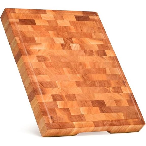 ShumarU Mahogany End-Grain Cutting Board with Juice Groove