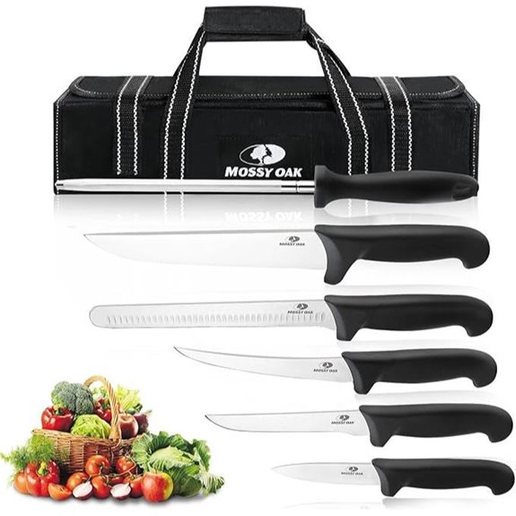 Mossy Oak 6-Piece Kitchen Knife Set with Bag