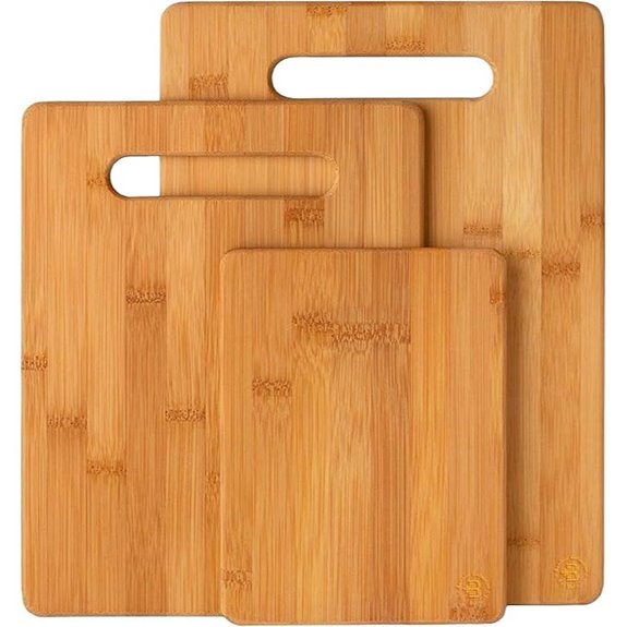 three piece bamboo board