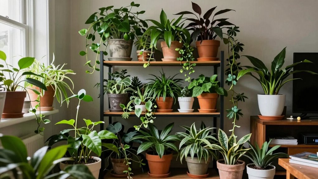 balanced modern plant display