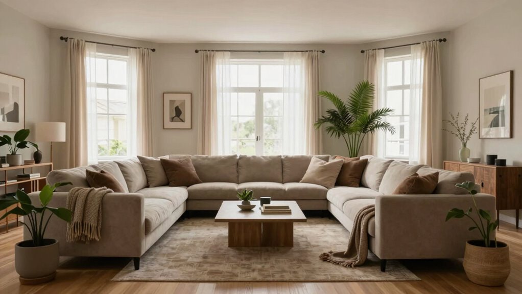 calm clutter free living space