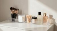 calm organized vanity space